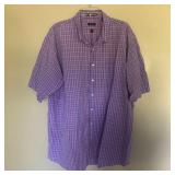 Mens OVERTON Cotton Short Sleeve Button Shirt