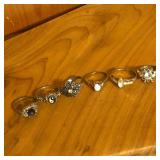 Silver Tone Mixed Lot Costume Rings