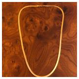 14K Gold Herringbone Chain Necklace