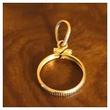 14K Gold Pendant Bezel
