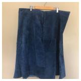 Womens RANDOLPH DUKE THE LOOK Suede Leather Skirt