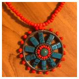 Costume Jewelry Beaded Southwestern Necklace