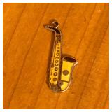 Sterling Silver & Enamel Saxophone Charm