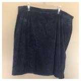 Womens TERRY LEWIS Suede Leather Skirt