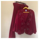 Womens DIANE GILMAN Velvet Like Jacket & Pants