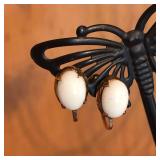 14K Rose Gold & Opal Screwback Earrings