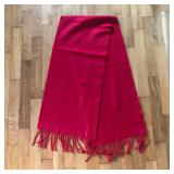 Red Scarf with Fringe