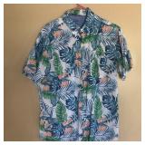 Mens IZOD Saltwater Short Sleeve Button Shirt