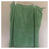 Womens TERRY LEWIS Suede Leather Skirt