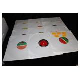 Nine sleeveless records: Led Zeppelin Zoso SD 7208