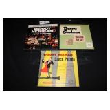 Three reel to reels: Benny Goodman CCF202, Woody H