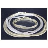 Three sterling necklaces - 24", 24", & 20" - 48gtw