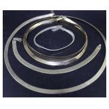 Two Sterling necklaces & two sterling bracelets -