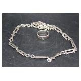 Sterling Grady Boyd necklace, & sterling ring 29.1