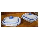 Two Swedish cast iron lidded baking dishes Klafres