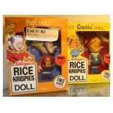 Two Rice Krispies dolls - Pop & Crackle
