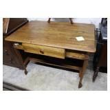 Oak Library/writing deskClaw footed with