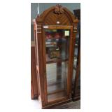 Contemporary 4 shelf cabinet Glass sides &