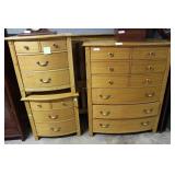 Maple Ply finish 6 pc bedroom set6 drawer bow