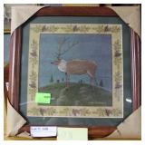 Cherry framed Caribou 14x14 in