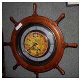 Musical ship wheel clock"Small World Rythm"
