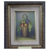 Still life,gold hued frame.11x9 in