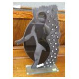 Swinging abstract womanDark gray& gloss black