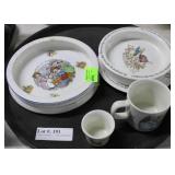 4pcs Beatrix Potter Wedgewood & English baby plate
