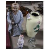 4pc décor: Contemporary Mud man, Lladro Santa clau