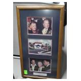 Framed Ted Williams museum opening pictures with T