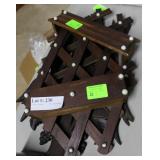 3pc wood carving: wall plaque & two wall mounted b