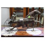 Metal race horse & sulky riderHand soldered