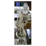 Statue girl w/ child56 in hi on stand.