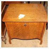 Tiger oak night standDrop side storage.24x20x22