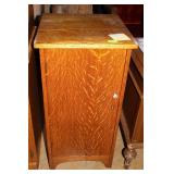 Tiger oak record cupboard For table top