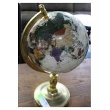 Detailed globe & brass frame9 in dia globe,some