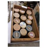 Red Ribbon wooden fruit box with Edison tubes *as