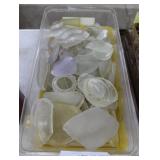 Tray assorted clear sea glass
