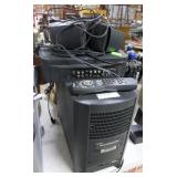 Bose home stereo with base, two small speakers, co