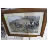 Oak framed Civil War soldier print 28" x 21"