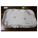 H & C Limoge floral platter