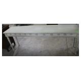 Contemporary off white long entry table 76" x 26"