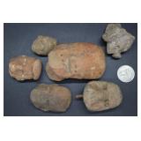 Native American pottery faces