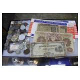 Foreign money: paper & coin incl. Japanese