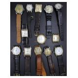 Thirteen assorted watches & parts incl Yale Tuffy,