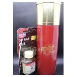 Bass Bro Shop shotgun thermos, & Gun Stock wax