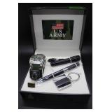 US Army tactical gift: watch, compass, light, pen