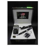 US Army tactical gift: watch, compass, light, pen
