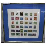 36 Framed stamps from the 1930s - 1950s: Nazi Germ