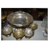Imperial Silveprlate center pedestal bowl & six in